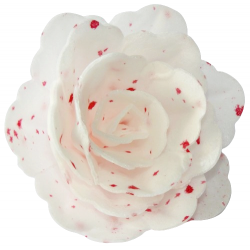 Kwiat na tort waflowa ozdoba dekoracja tortu urocze trwałe biały róż 1szt